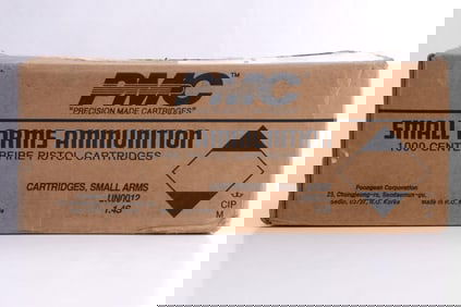 1000 ROUNDS 9MM LUGER 115GR FMJ PMC BRONZE AMMO