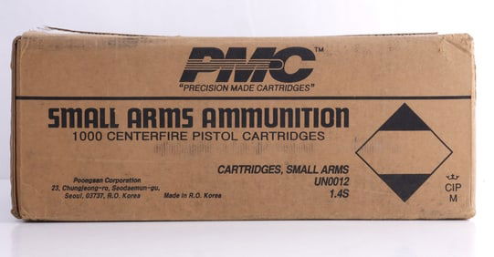 1000 ROUNDS 9MM LUGER 115GR FMJ PMC BRONZE AMMO