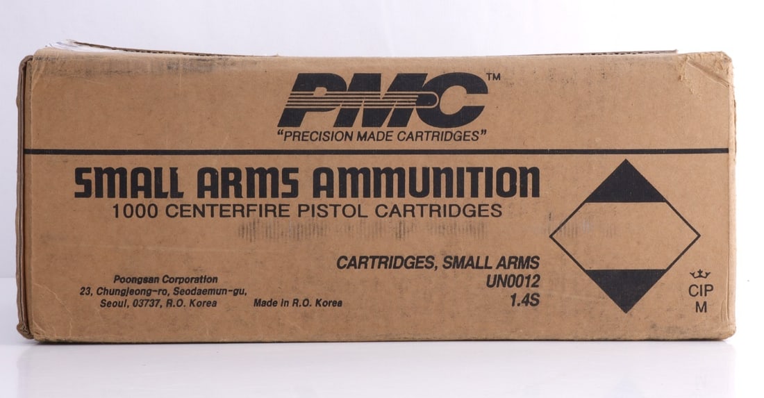 1000 ROUNDS 9MM LUGER 115GR FMJ PMC BRONZE AMMO: Lot of 1000 rounds factory new 9mm Luger 115gr FMJ. No international shipping.