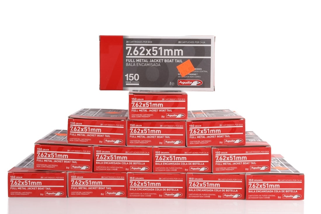 280 RDS 7.62X51MM 150GR FMJ-BT AGUILA RIFLE AMMO (1 of 2)