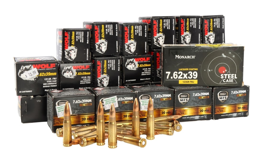 540 RDS 7.62X39MM 122GR FMJ AK-47 RIFLE AMMUNITION (1 of 3)
