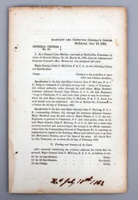 CIVIL WAR CONFEDERATE CSA GENERAL ORDER NO. 83