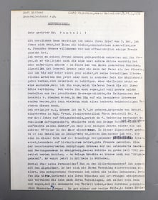 WWII GERMAN SIGNED LETTER FROM KURT DITTMAR