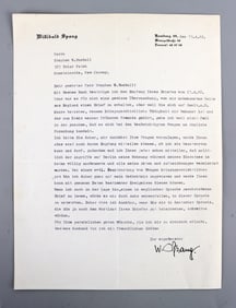 WWII GERMAN SIGNED LETTER FROM WILLIBALD SPANG