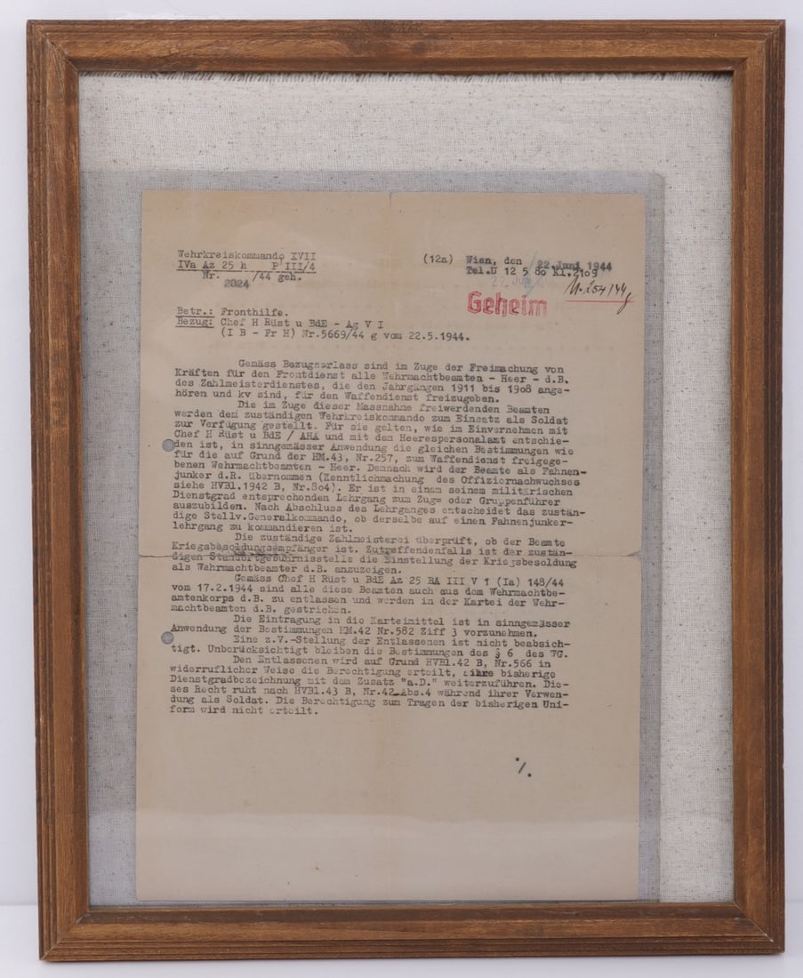 WWII GERMAN THIRD REICH PAYMASTER TELEGRAPH (1 of 7)