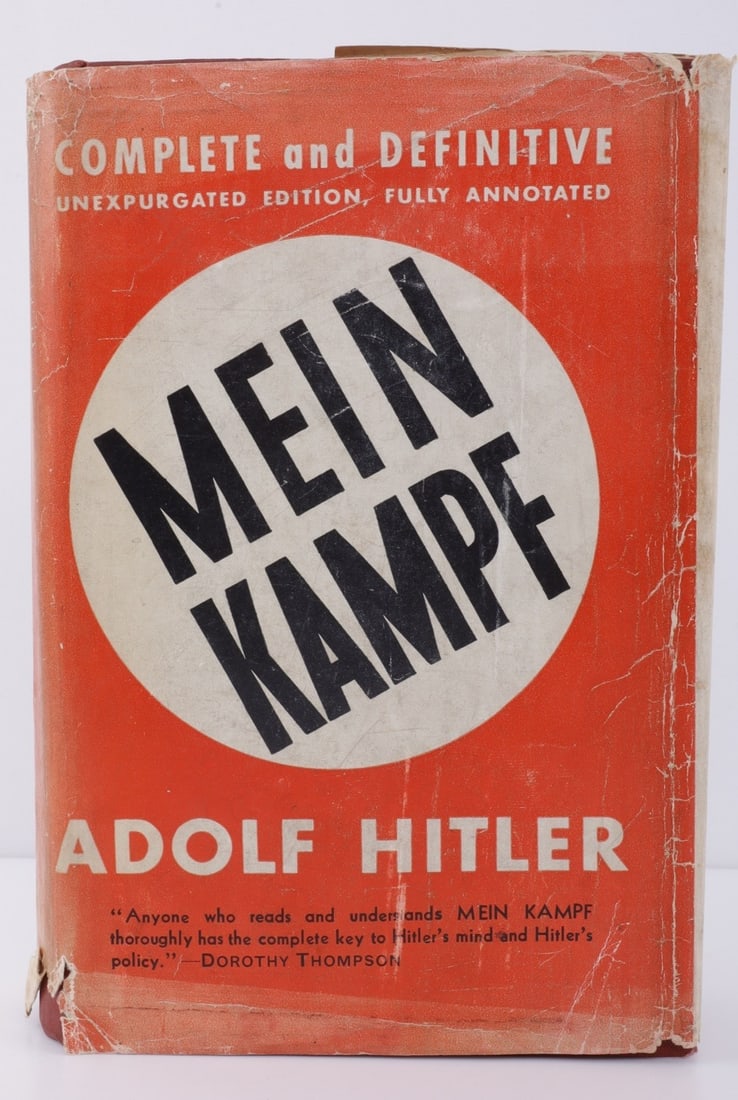 WWII MEIN KAMP REYNAL & HITCHCOCK ENGLISH 1ST ED.: A copy of Adolf Hitlers Mein Kamp in English translation, from the firm Reynal & Hitchcock. This edition was the one preferred by US political leadership during the war for attempting to understand Ge