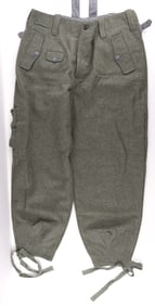 WWII GERMAN M43 FIELD GRAY WOOL TROUSERS 36X28IN