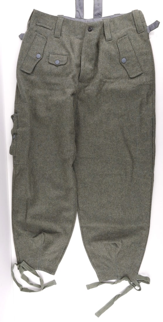 WWII GERMAN M43 FIELD GRAY WOOL TROUSERS 36X28IN (1 of 5)