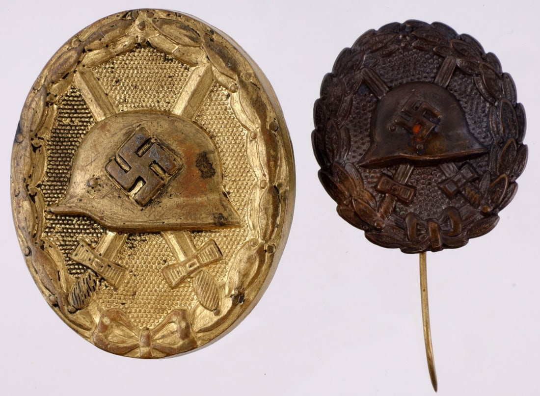WWII GERMAN WOUND BADGE LOT OF 2 (1 of 5)