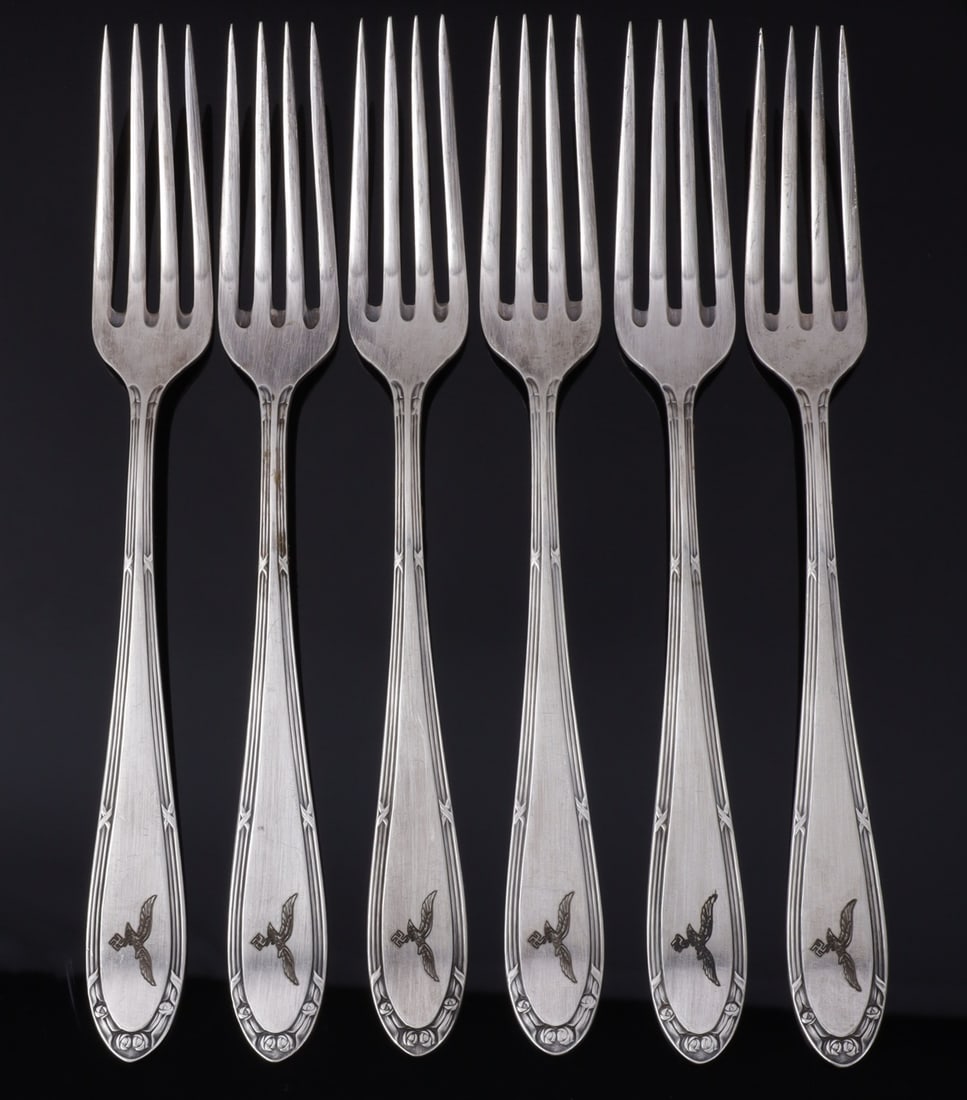 WWII GERMAN THIRD REICH LUFTWAFFE FORKS LOT OF 6 (1 of 5)