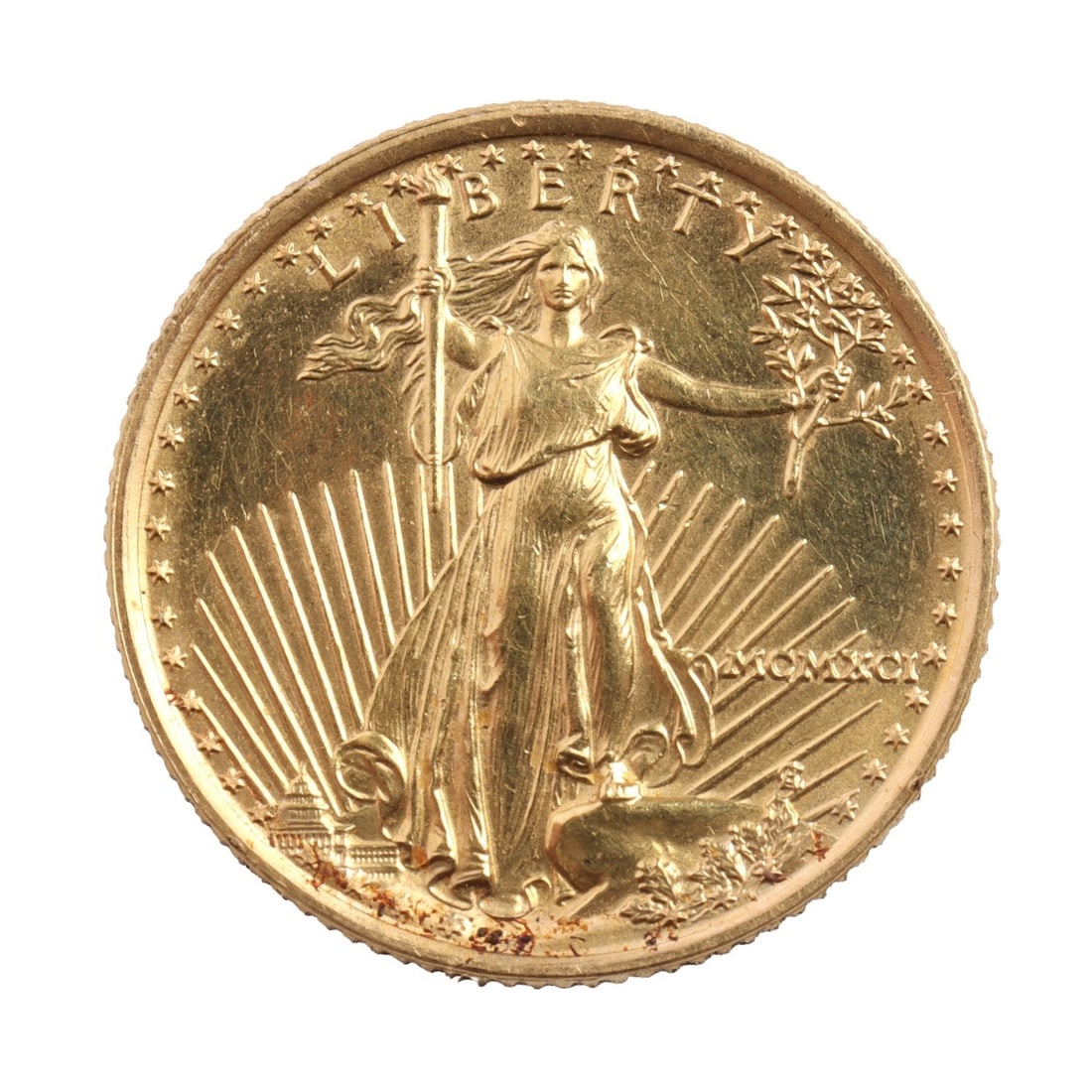 1991 1/10TH OUNCE .999 GOLD AMERICAN EAGLE (1 of 2)