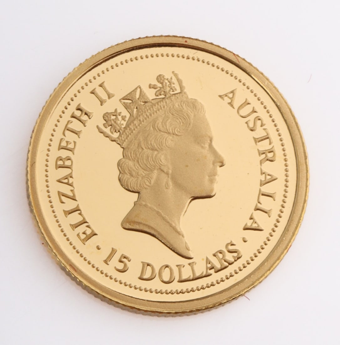 1996 1/10TH OUNCE .999 GOLD AUSTRALIAN NUGGET COIN (1 of 2)