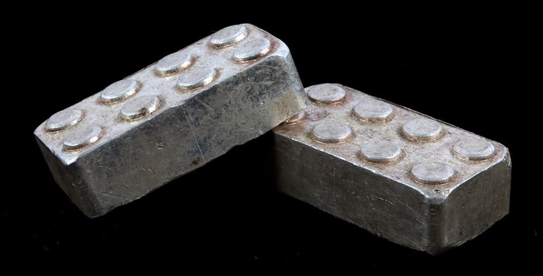 .999 FINE SILVER BUILDING BLOCK 1 OZT LOT OF 2 (1 of 5)