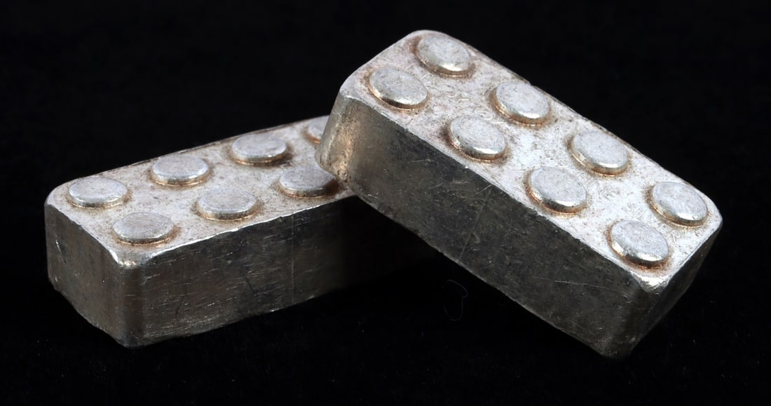 .999 FINE SILVER BUILDING BLOCK 1 OZT LOT OF 2 (1 of 5)