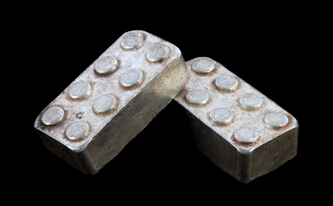 .999 FINE SILVER BUILDING BLOCK 1 OZT LOT OF 2 (1 of 5)