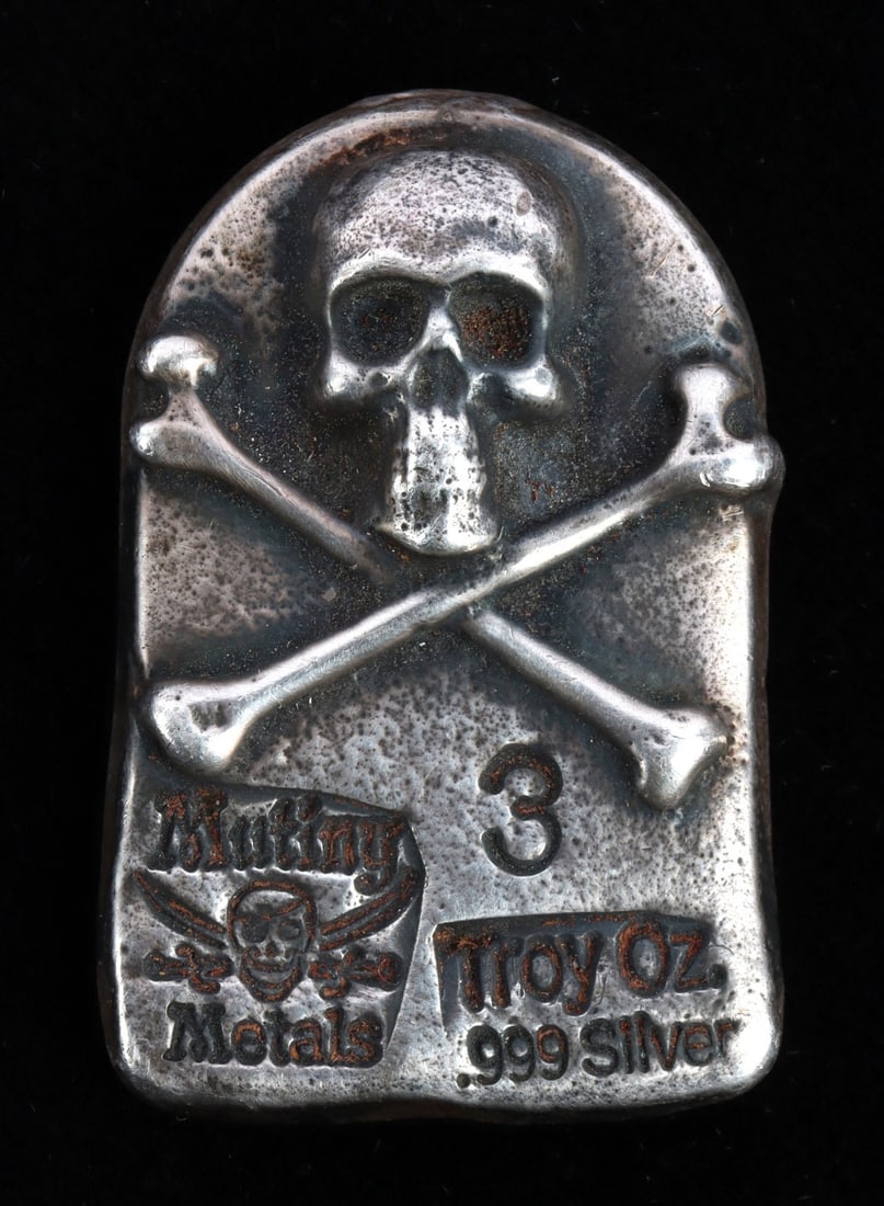 3 OZT .999 SILVER BAR SHAPED LIKE TOMBSTONE (1 of 3)