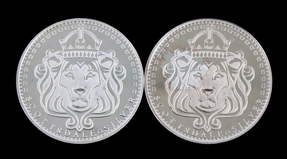 TWO 1 OZT .999 FINE SILVER ROUNDS IN OMNIA PARATUS (1 of 2)