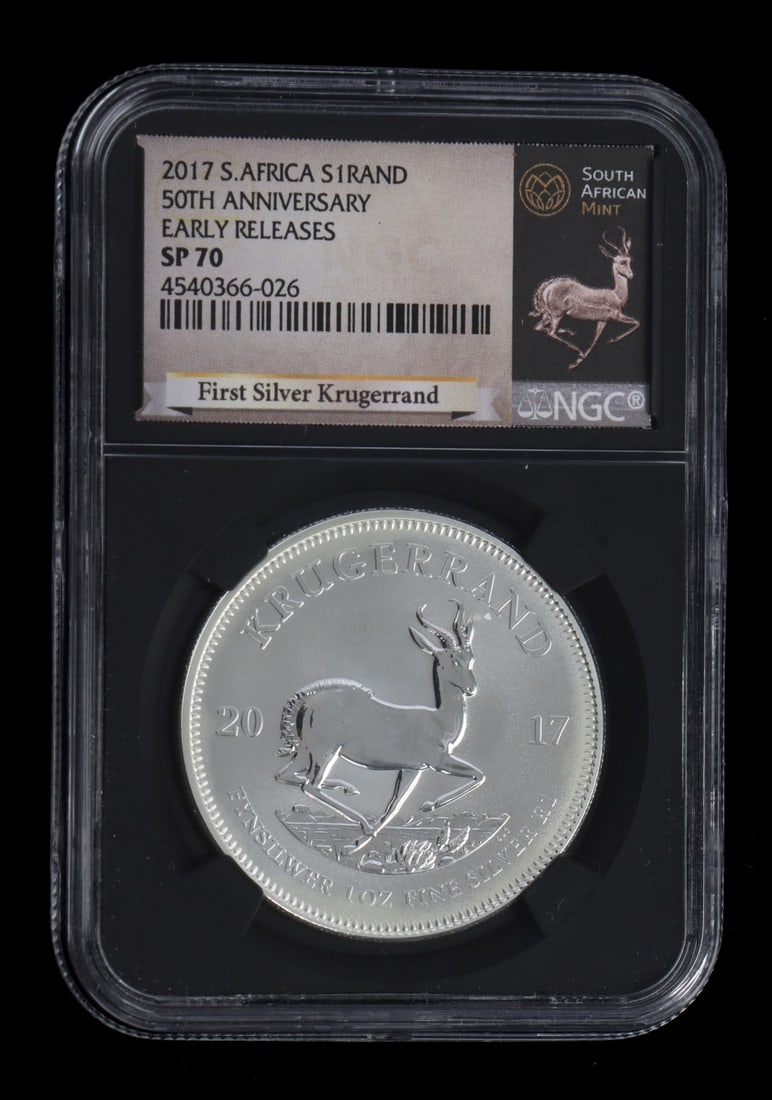 1 OZT .999 SILVER KRUGERRAND NGC SP 70 (1 of 5)