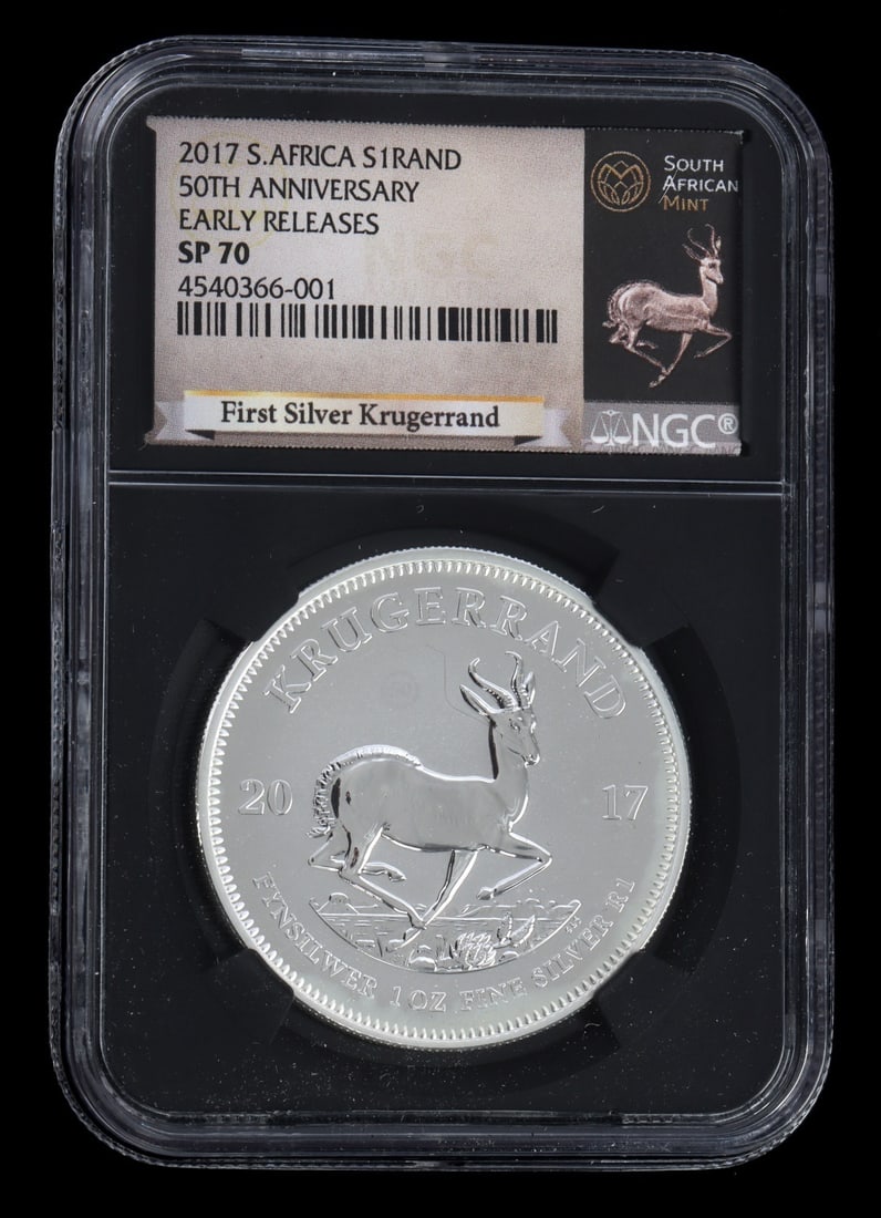 1 OZT .999 SILVER KRUGERRAND NGC SP 70 (1 of 4)