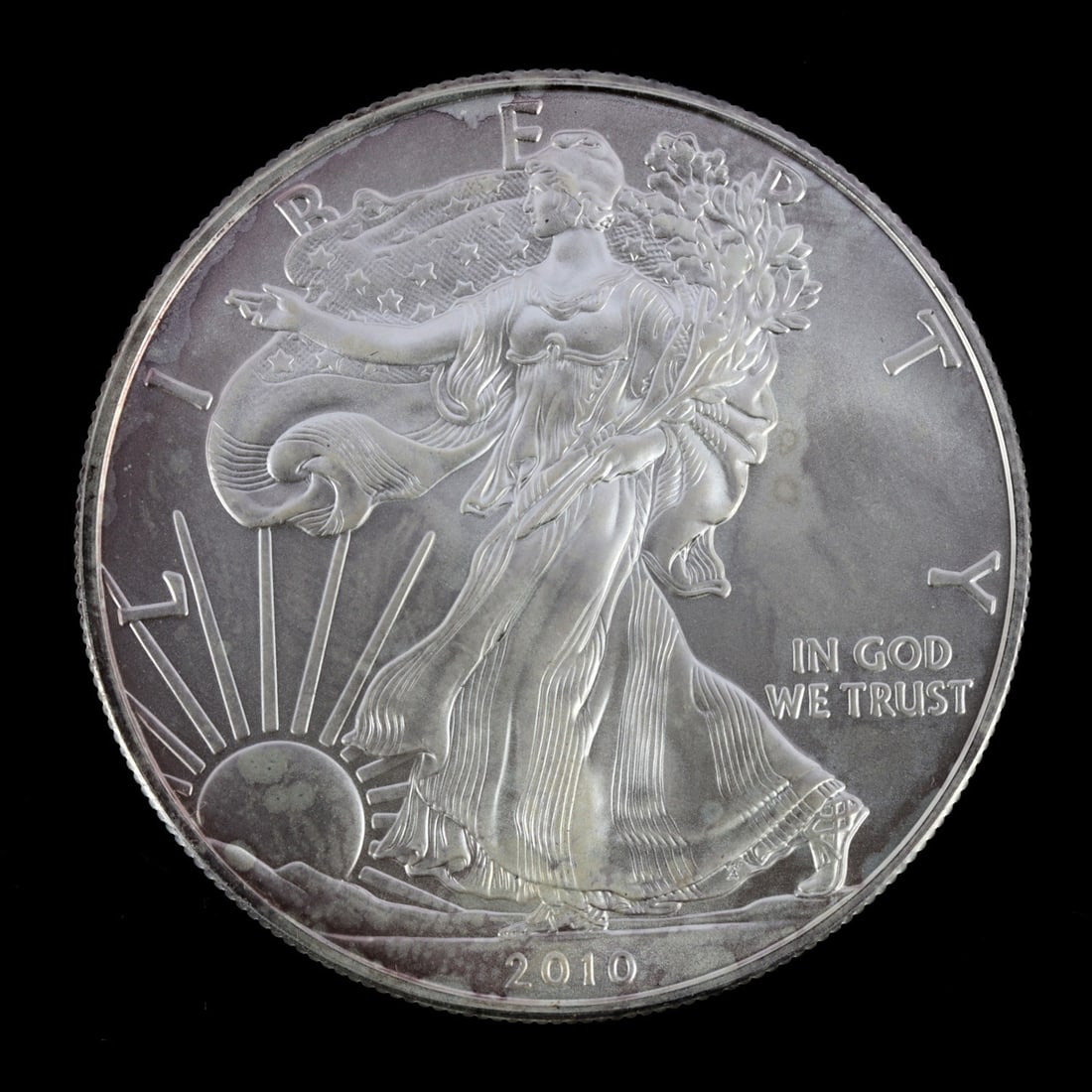 1 OZT .999 FINE SILVER EAGLE 2010 BU (1 of 2)