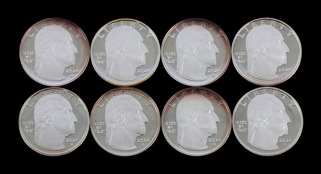 8 .999 FINE SILVER PROOF WASHINGTON QUARTERS 2024 (1 of 2)