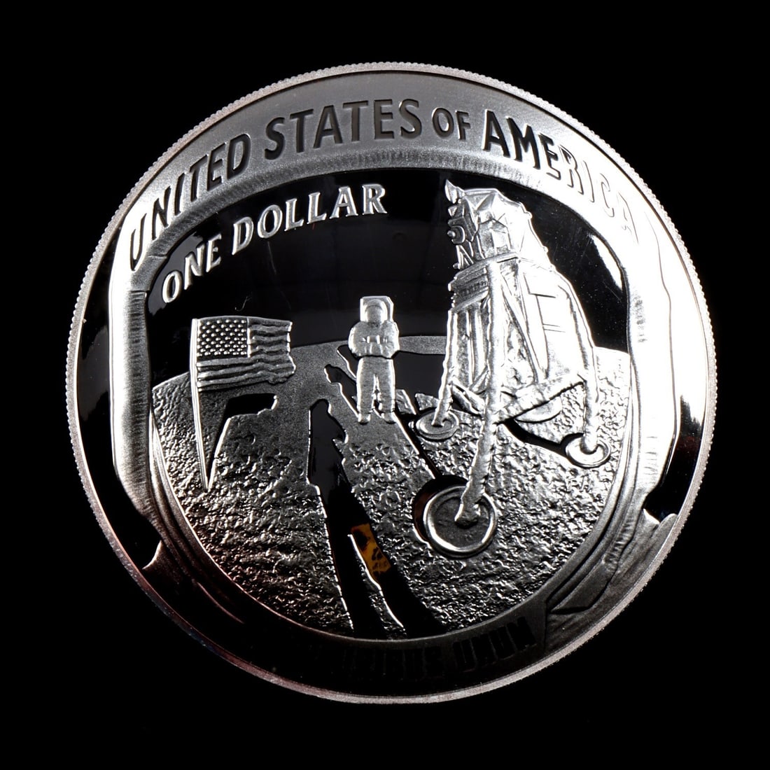 5 OZT .999 SILVER APOLLO 11 50TH ANIVERSARY DOLLAR (1 of 4)