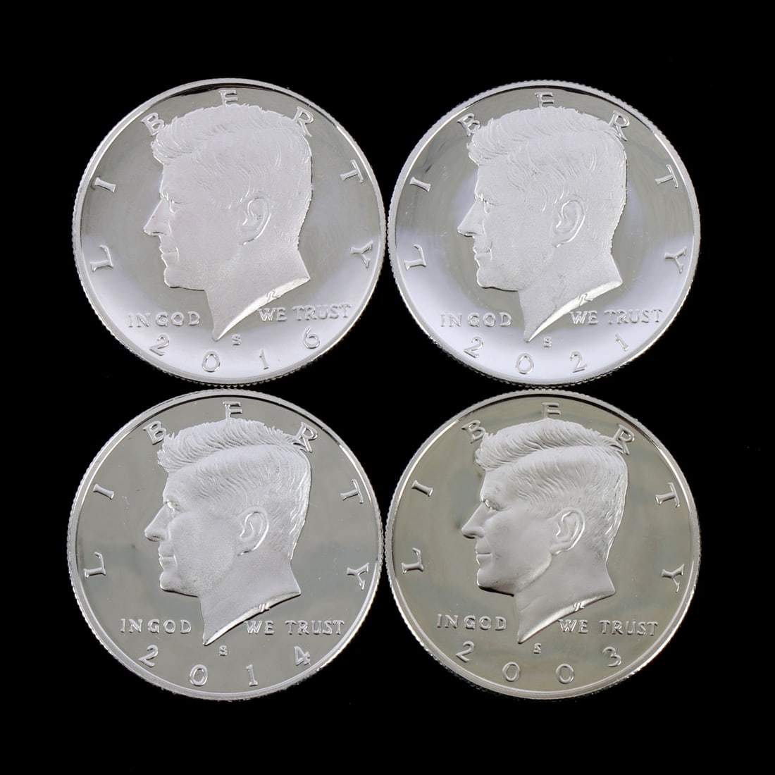 FOUR PROOF 90% SILVER KENNEDY HALF DOLLARS (1 of 2)