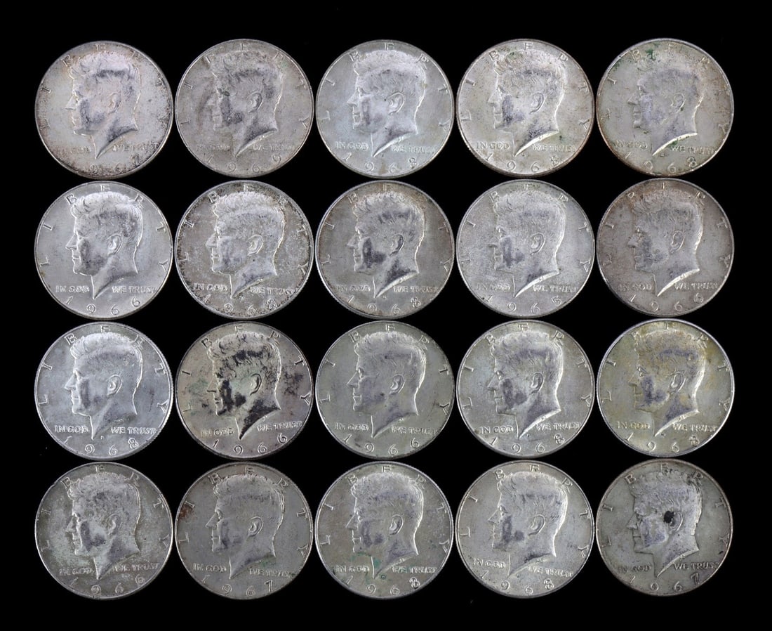 $10 FACE US SILVER 40% KENNEDY HALF DOLLARS (1 of 2)