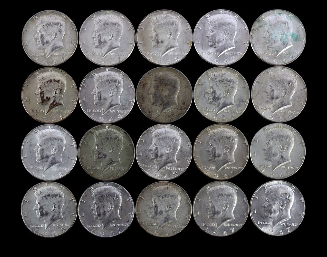 $10 FACE US SILVER 40% KENNEDY HALF DOLLARS (1 of 2)