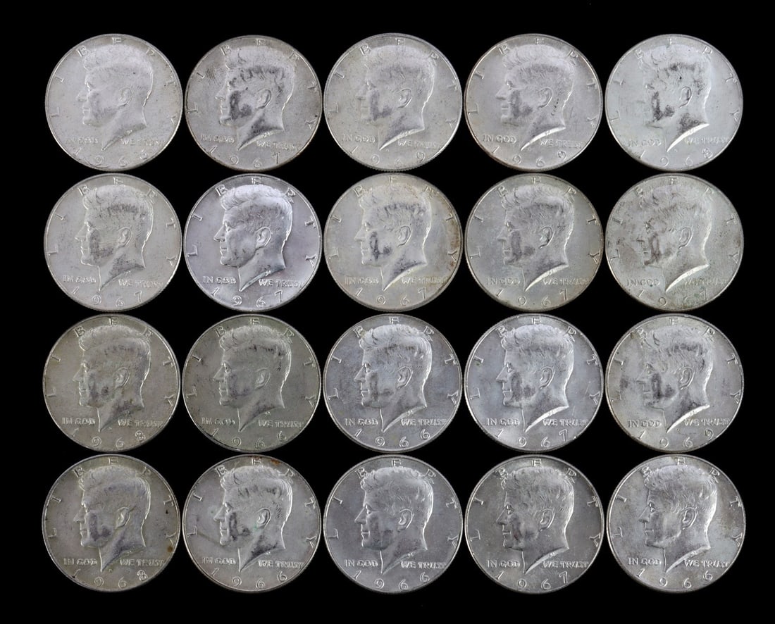 $10 FACE US SILVER 40% KENNEDY HALF DOLLARS (1 of 2)