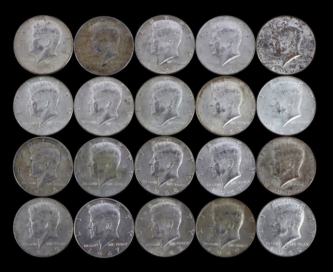 $10 FACE US SILVER 40% KENNEDY HALF DOLLARS (1 of 2)