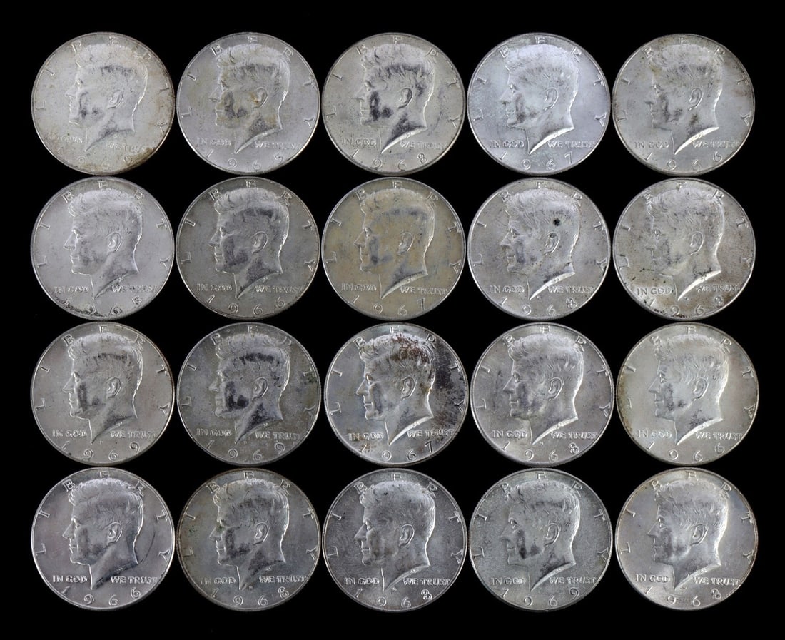 $10 FACE US SILVER 40% KENNEDY HALF DOLLARS (1 of 2)