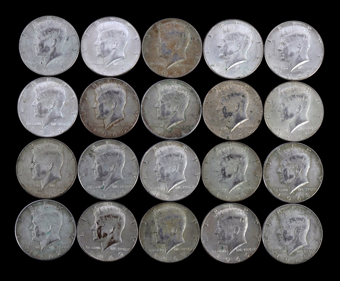 $10 FACE US SILVER 40% KENNEDY HALF DOLLARS (1 of 2)