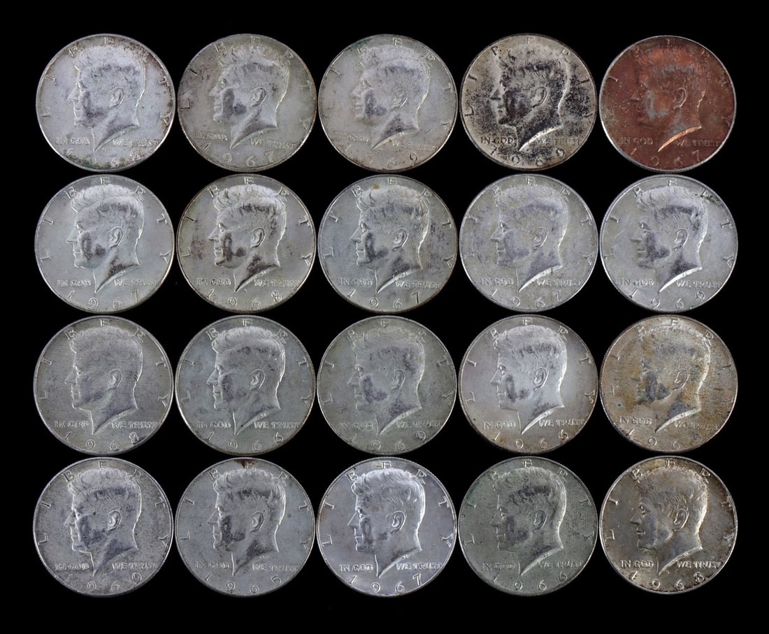 $10 FACE US SILVER 40% KENNEDY HALF DOLLARS (1 of 2)