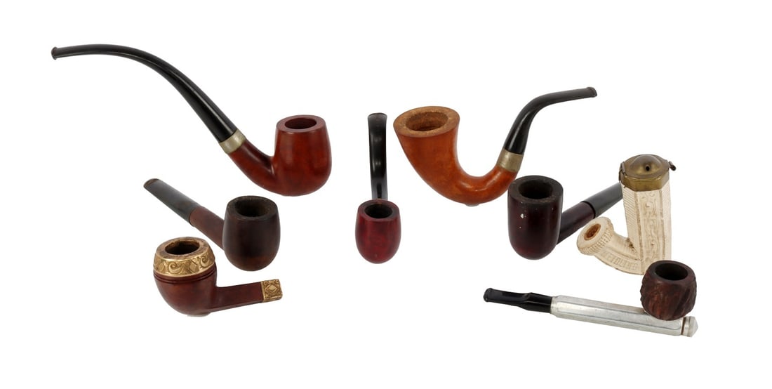 BRIAR ESTATE PIPE REDMANOL LHS GOLD KB&B LOT OF 8 (1 of 8)