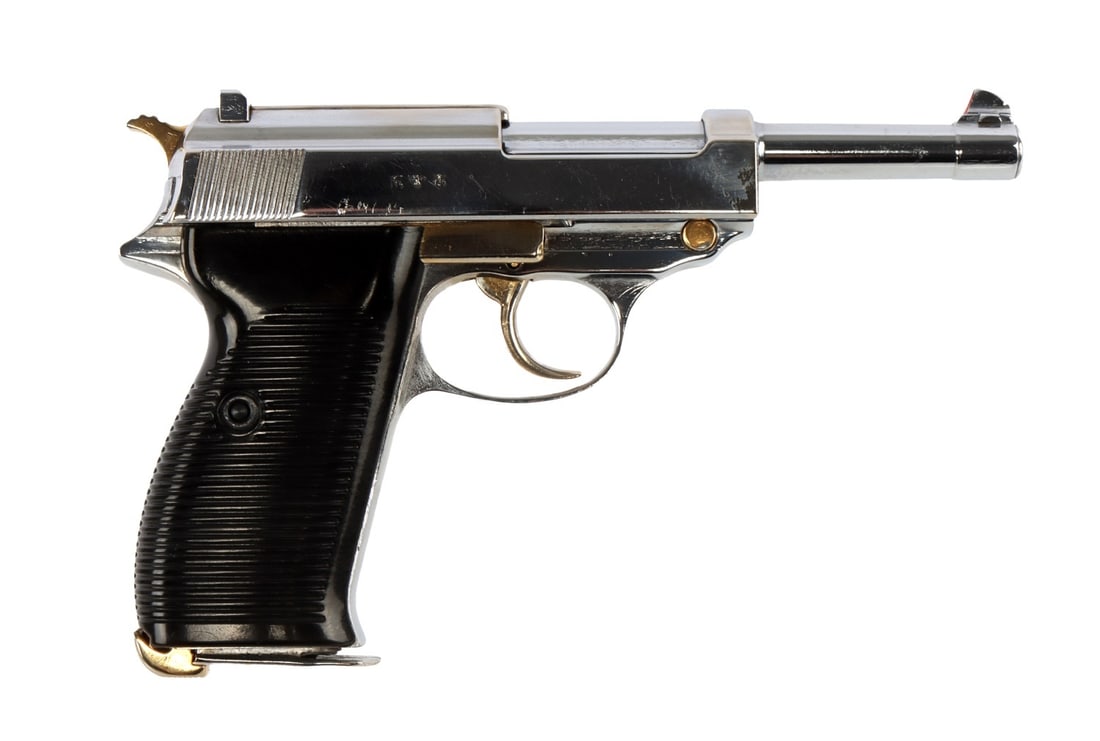 WWII GERMAN MAUSER BYF43 P38 NICKELED 9MM PISTOL (1 of 7)