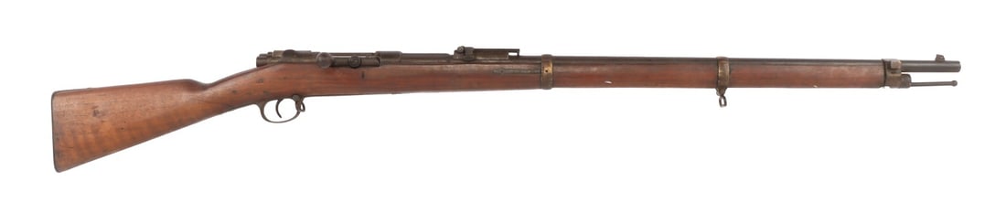 IMPERIAL GERMAN FW MAUSER MODEL 71/84 BOLT RIFLE: Mauser Model 71/84 bolt-action repeating rifle. Barrel length 31.6 inches. Receiver marked "I.G. Mod 71/84" and dated 1888. Left chamber flat has "F.W" (Waffenfabrik Mauser). | | Caliber: 11.15X60R |