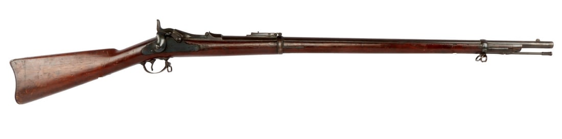 NJ MARKED US SPRINGFIELD MODEL 1873 TRAPDOOR RIFLE (1 of 11)