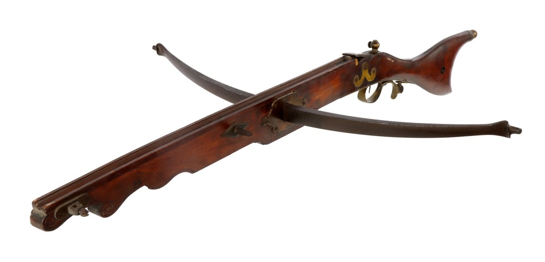 19TH C. CONTINENTAL TARGET CROSSBOW INLAID STOCK (1 of 10)