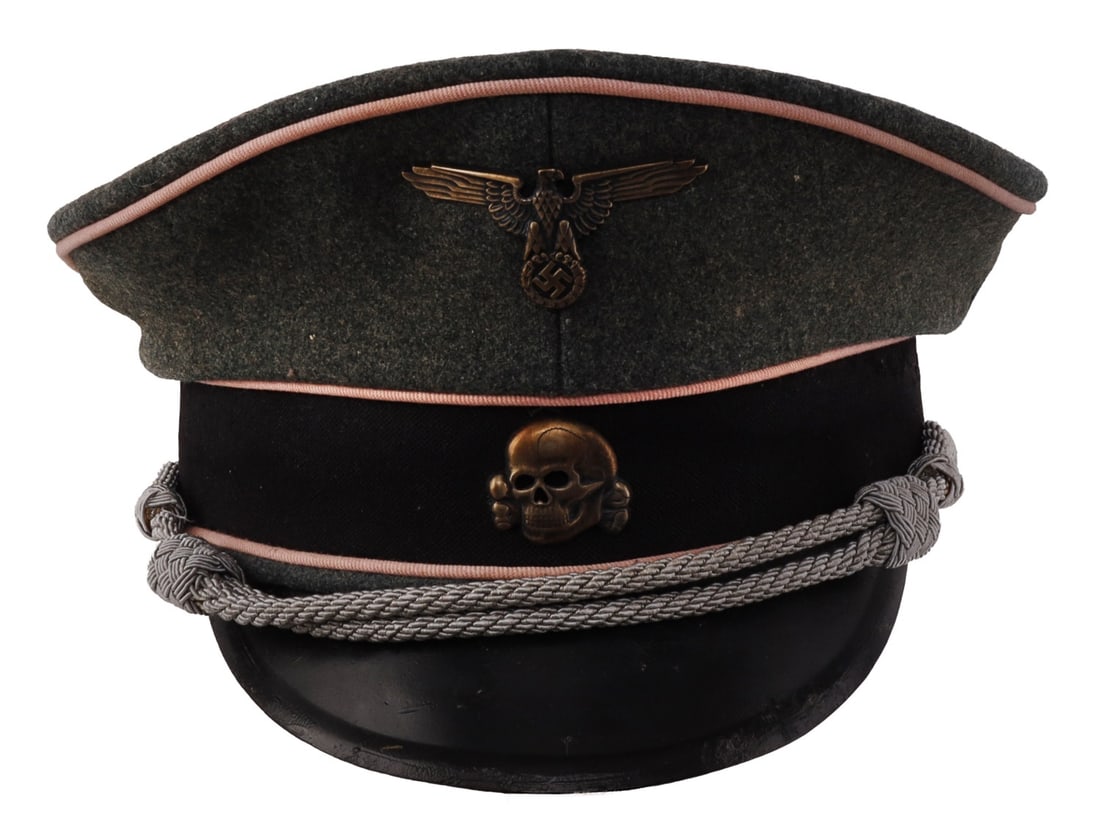 NAMED WWII GERMAN WAFFEN SS PANZER VISOR (1 of 10)