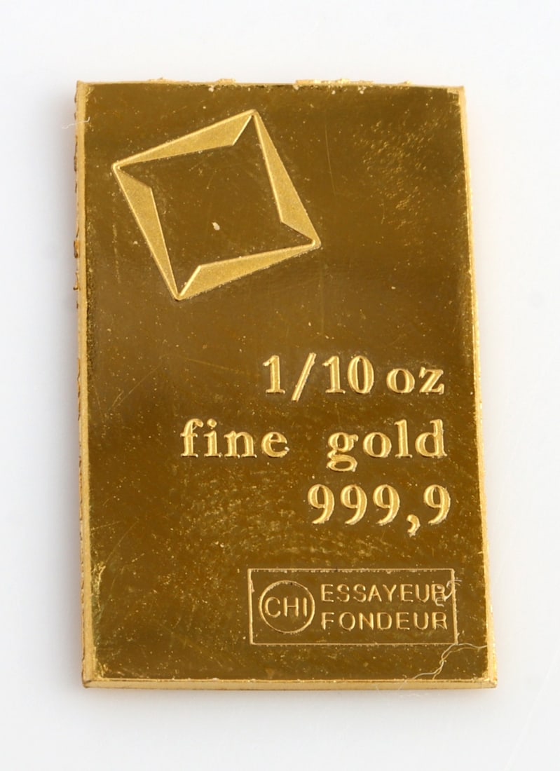 1/10 TROY OUNCE VALCAMBI SUISSE GOLD BAR (1 of 2)