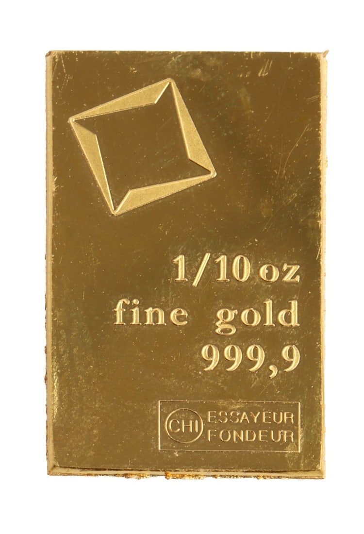1/10 TROY OUNCE VALCAMBI SUISSE GOLD BAR (1 of 2)