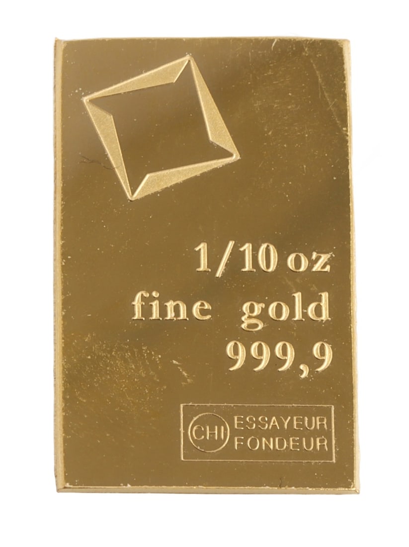 1/10 TROY OUNCE VALCAMBI SUISSE GOLD BAR (1 of 2)