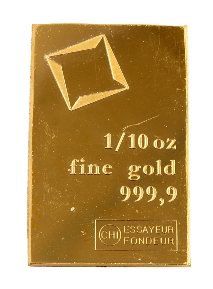 1/10 TROY OUNCE VALCAMBI SUISSE GOLD BAR (1 of 2)