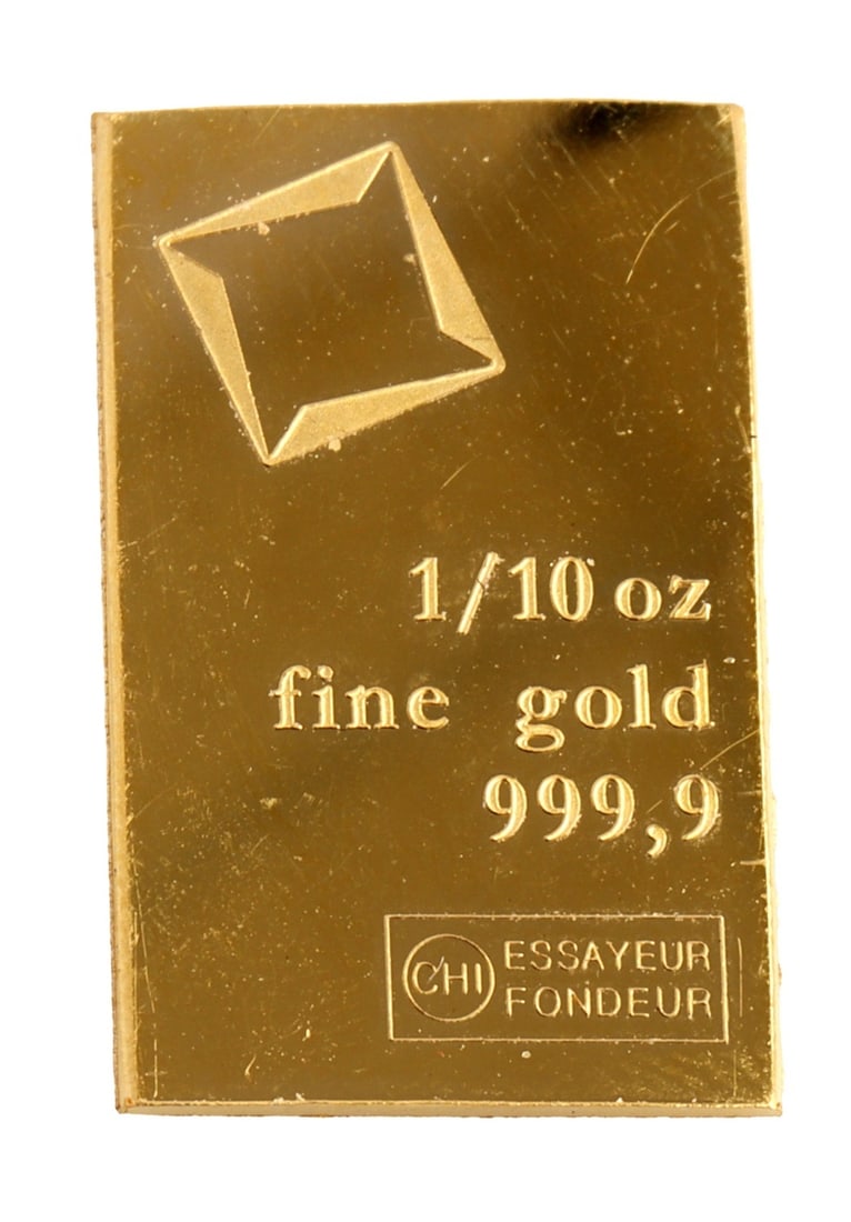 1/10 TROY OUNCE VALCAMBI SUISSE GOLD BAR (1 of 2)