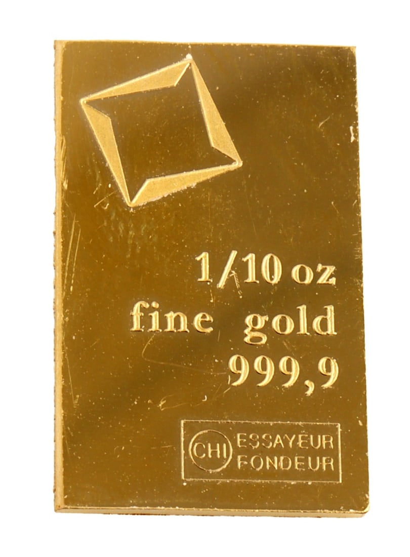 1/10 TROY OUNCE VALCAMBI SUISSE GOLD BAR (1 of 2)