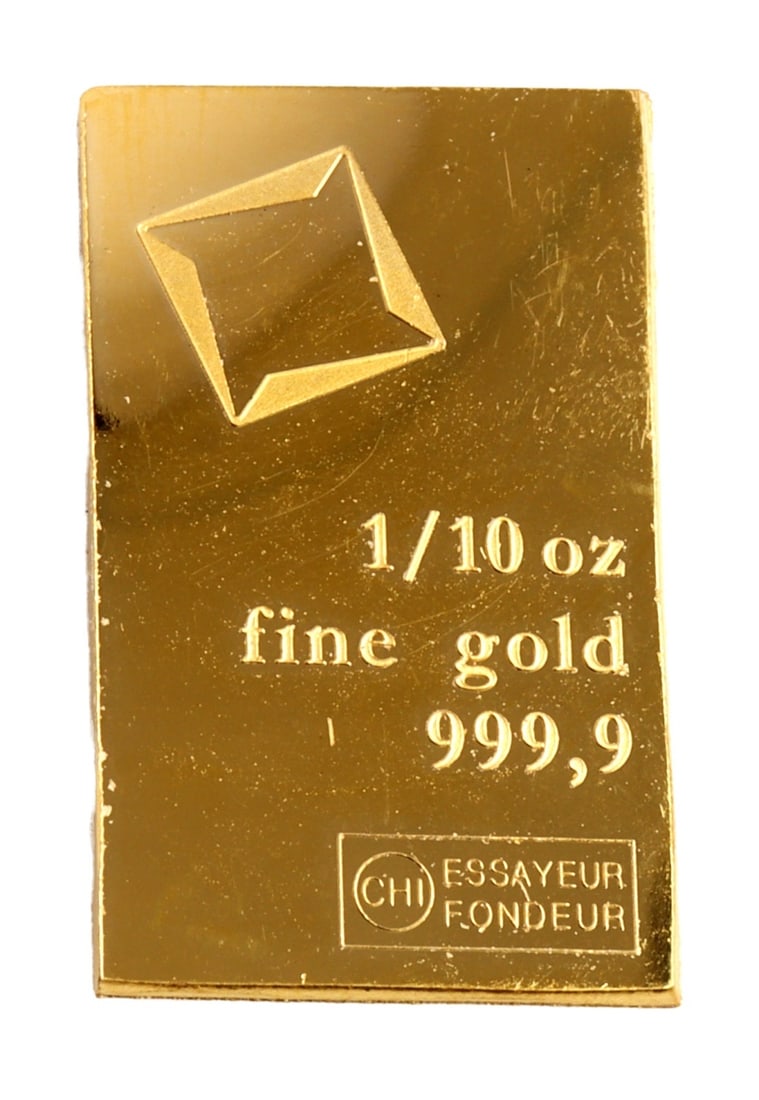 1/10 TROY OUNCE VALCAMBI SUISSE GOLD BAR (1 of 2)