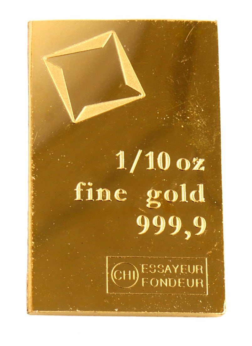 1/10 TROY OUNCE VALCAMBI SUISSE GOLD BAR (1 of 2)
