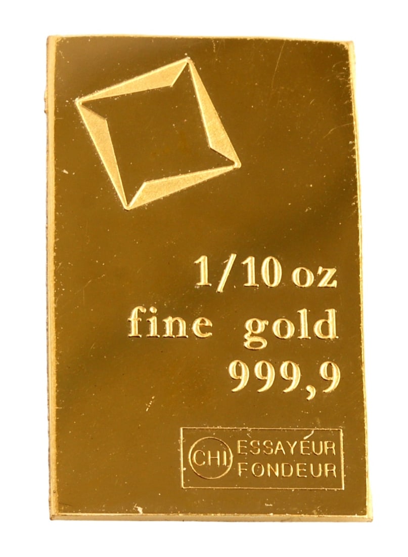 1/10 TROY OUNCE VALCAMBI SUISSE GOLD BAR (1 of 2)