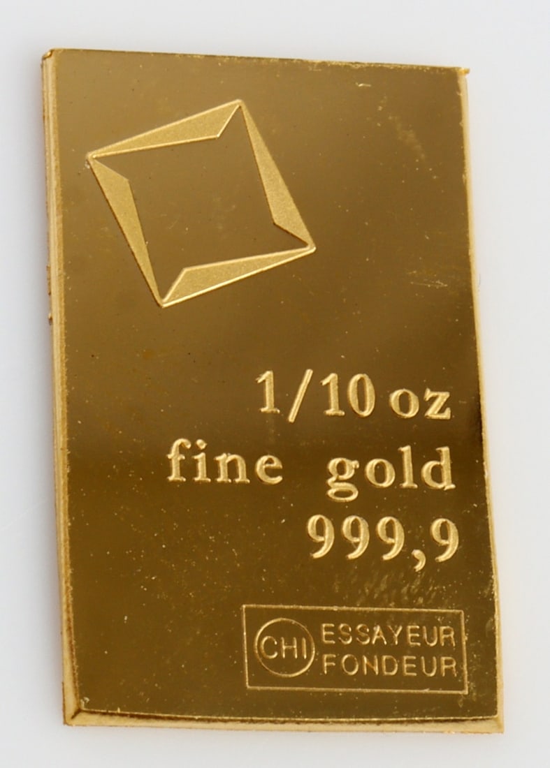1/10 TROY OUNCE VALCAMBI SUISSE GOLD BAR (1 of 2)